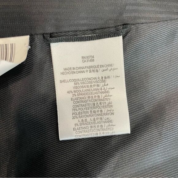 Bcbgmaxazria Black Wool blazer with satin bottom hem - Picture 8 of 15